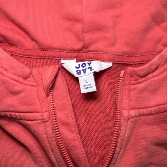 JoyLab Pink Quarter Zip Hoodie Size Large - Picture 3 of 4